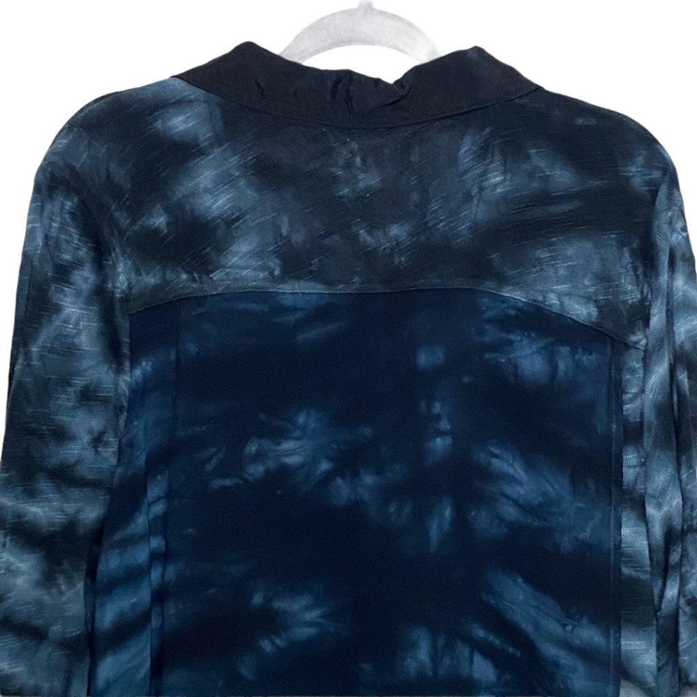 Soft Surroundings High Low Button Up Marbled Patte - image 7